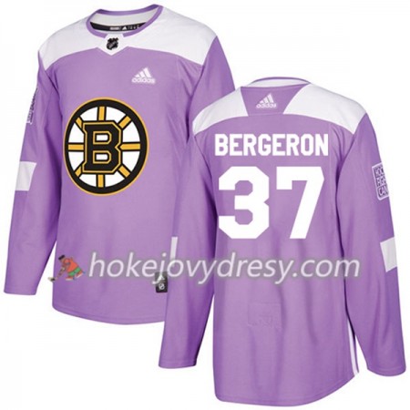 Pánské Hokejový Dres Boston Bruins Patrice Bergeron 37 Adidas 2017-2018 Nachová Fights Cancer Practice Authentic